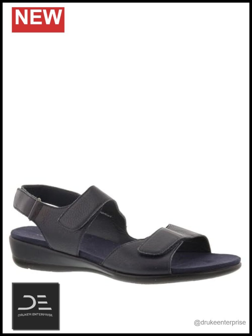 Leather Adjustable Strap Sandals Comfortable Wedge Heel Open Toe